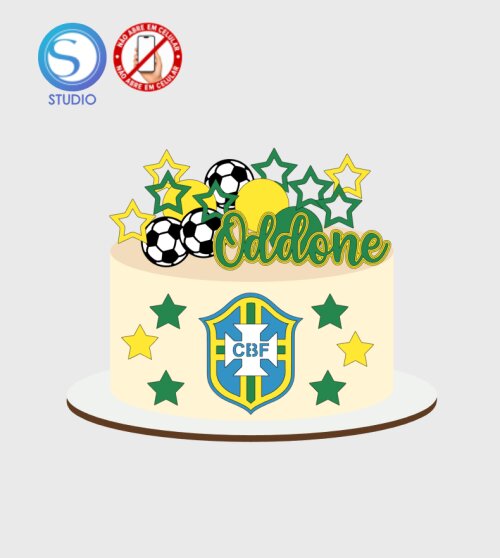 4569 - Arquivo Topo de Bolo Copa do Mundo Brasil