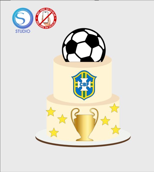 4599 - Arquivo Topo de Bolo Copa do Mundo Brasil
