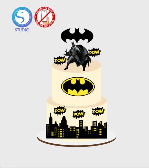 4612 - Arquivo Topo de Bolo Batman