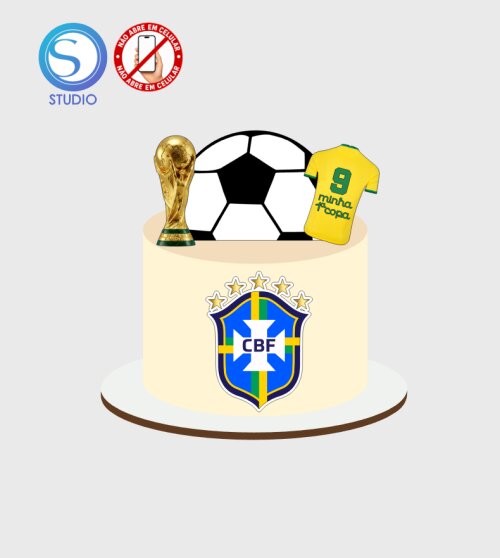 4627 - Arquivo Topo de Bolo Copa do Mundo Brasil