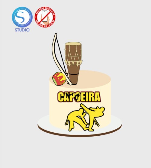 4632 - Arquivo Topo de Bolo Capoeira