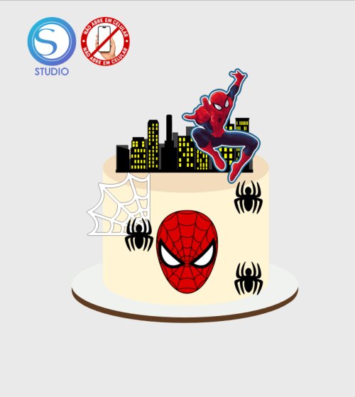 4679 - Arquivo Topo de Bolo Homem Aranha