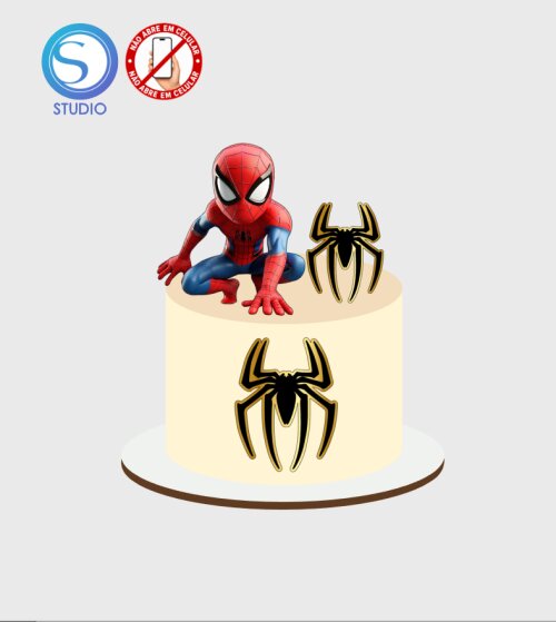 4711 - Arquivo Topo de Bolo Homem Aranha