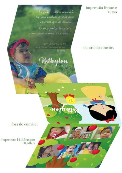 Convite Branca de Neve