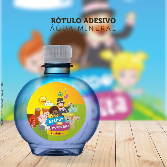 Rótulo Água Mineral Ouro Fino Mundo Bita Fazendinha
