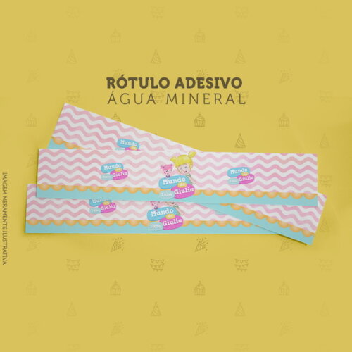 Rótulo Água Mineral Mundo Bita-Adesivo Água Mineral Bita