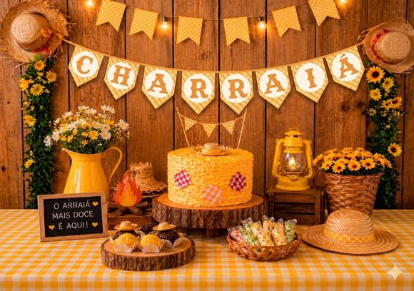 Bandeirinha Charraiá Chá de Cozinha Personalizada