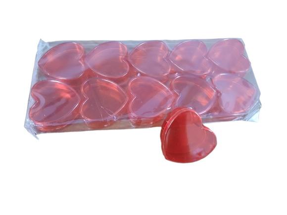 Caixinha Coração Acrílico Vermelho Lembrancinha Barata