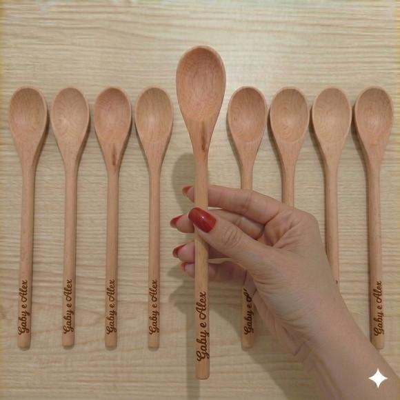 Colher de Pau 26cm Gravada a Laser Personalizada