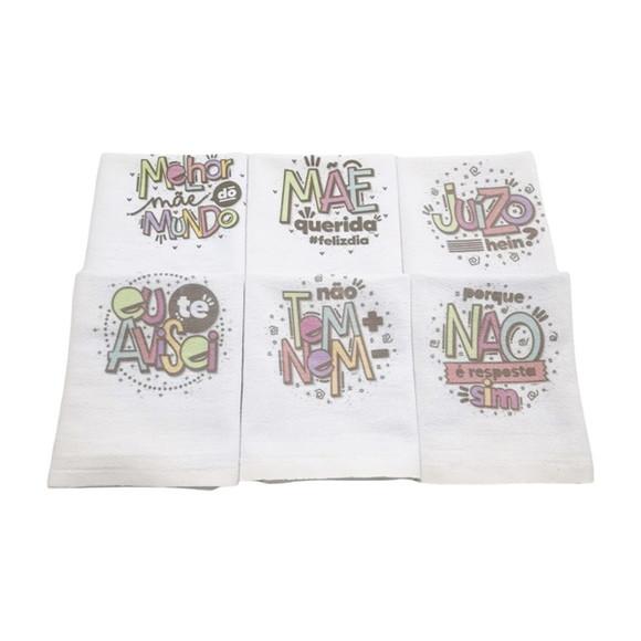 Kit 6 Panos Estampados Frases Que Toda Mãe Fala