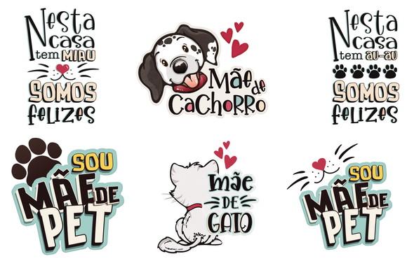 Kit 6 Panos Mãe de Cachorro e Gato Presente Dia das Mães