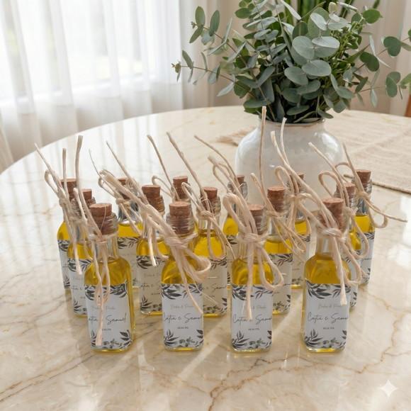 Lembrancinha Casamento Vidro Azeite Personalizada