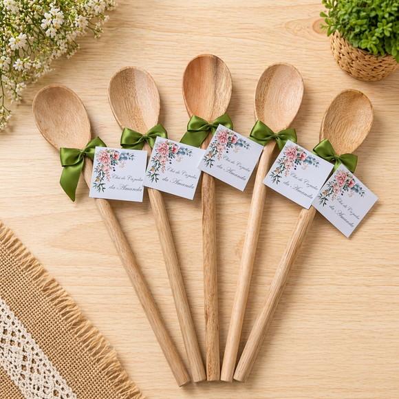 Lembrancinha Colher 26cm Chá de Cozinha Personalizada