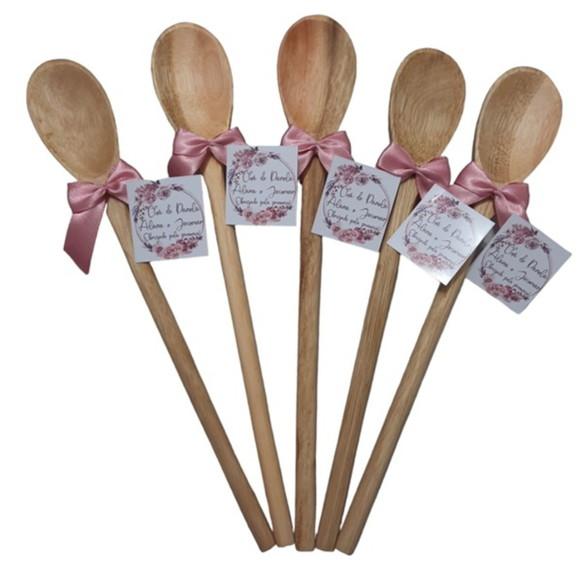 Lembrancinha Colher 26cm Chá de Cozinha Personalizada