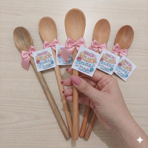Lembrancinha Dia das Mães Colher Personalizada Empresa