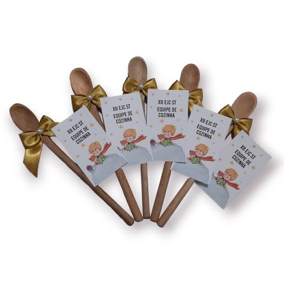 Lembrancinha Igreja Equipe Cozinha Mini Colher de Pau 16 cm