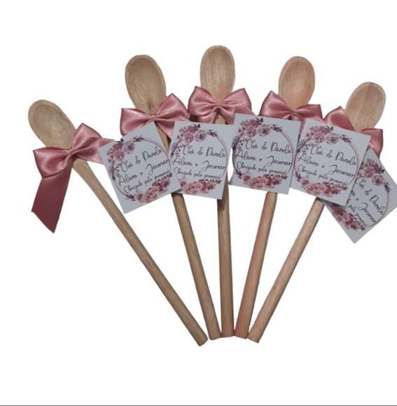 Lembrancinha Mini Colher 16cm Chá de Panela Várias Cores