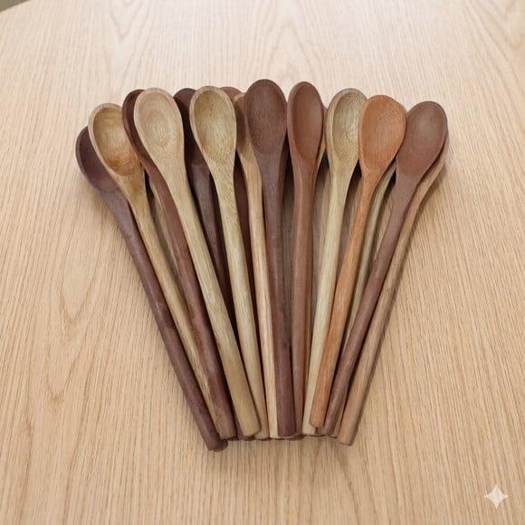 Mini Colher de Pau 16cm para Lembrancinha Chá de Cozinha
