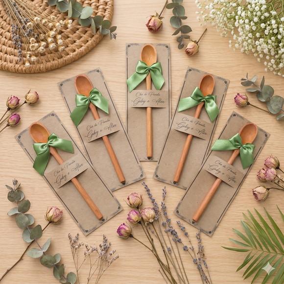 Mini Colher Lembrancinha Casamento Boho Personalizada