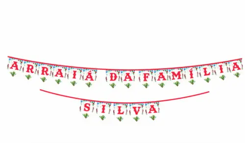 Bandeirinha Festa Junina Personalizada Nome Família