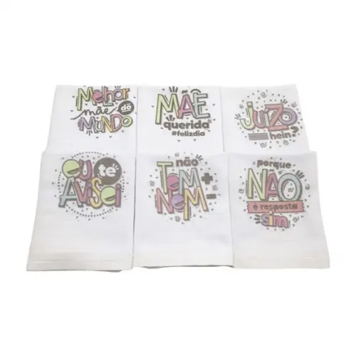 Kit 6 Panos Estampados Frases Que Toda Mãe Fala