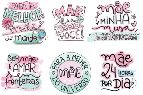 Kit 6 Panos Estampados Presente de Dia das Mães