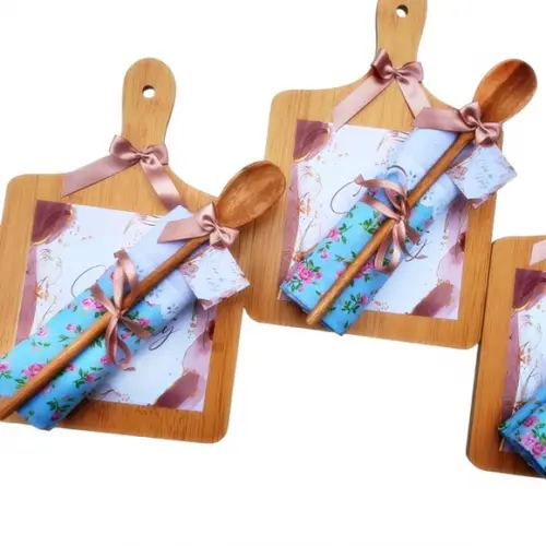 Kit Chá de Cozinha Pano Colher e Tábua Personalizada