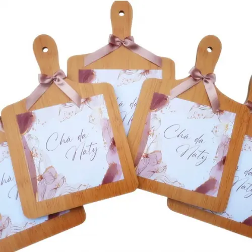 Kit Chá de Cozinha Pano Colher e Tábua Personalizada
