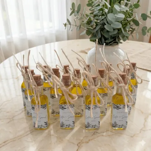 Lembrancinha Casamento Vidro Azeite Personalizada