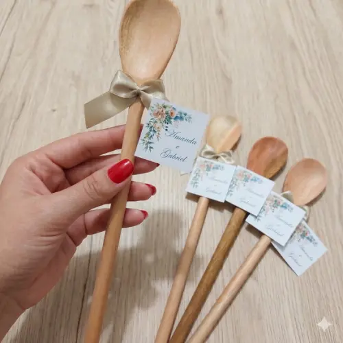 Lembrancinha Colher 26cm Chá de Casa Nova Personalizada