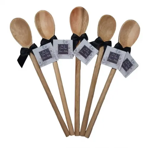 Lembrancinha Colher de Pau Chá Bar Preto