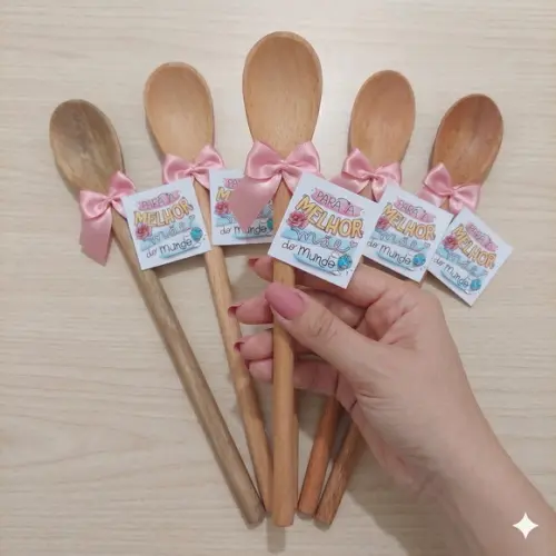Lembrancinha Dia das Mães Colher Personalizada Empresa