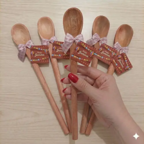 Lembrancinha Girassol Colher 26cm Festa Junina Alegre