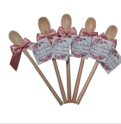 Lembrancinha Mini Colher 16cm Chá de Panela Várias Cores