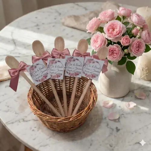 Lembrancinha Mini Colher 16cm Chá de Panela Várias Cores