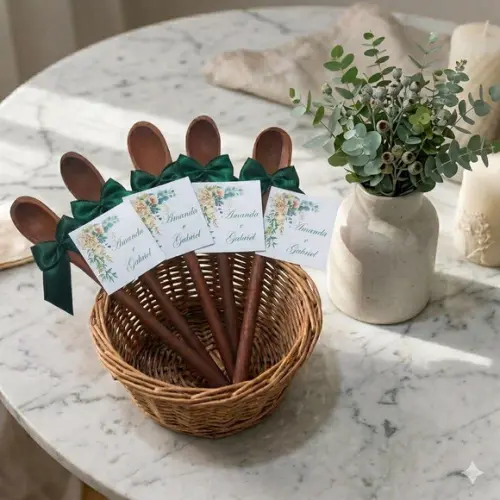 Lembrancinha Mini Colher 16cm Chá de Panela Várias Cores