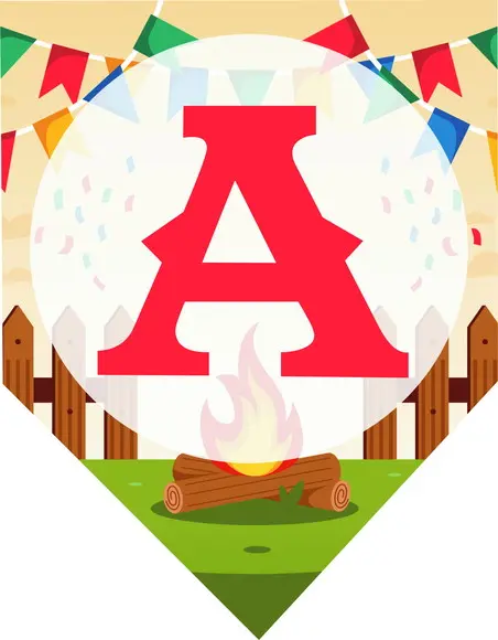 Varal Festa Junina Personalizado Arraiá Família