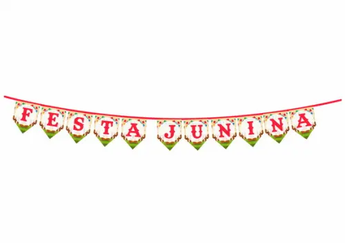 Varal Festa Junina Personalizado Arraiá Família