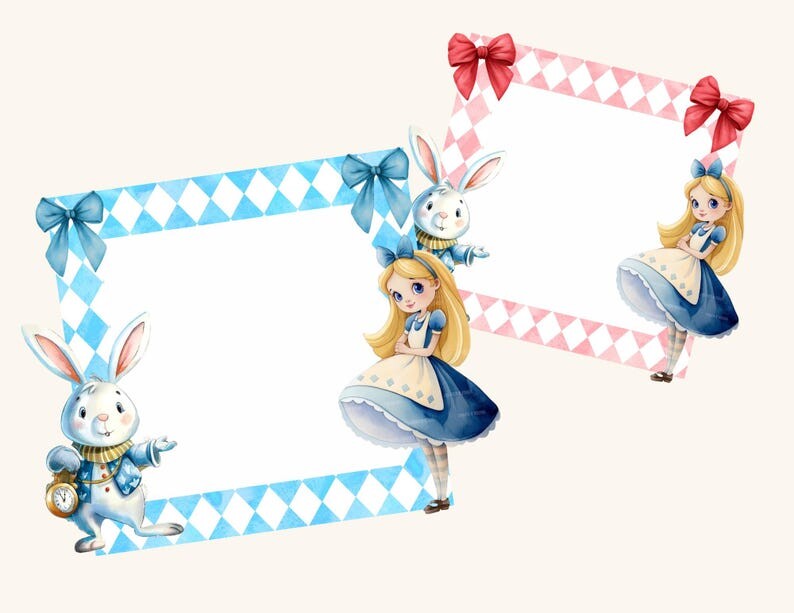 Kit Digital ALICE NO PAÍS DAS MARAVILHAS Aquarela