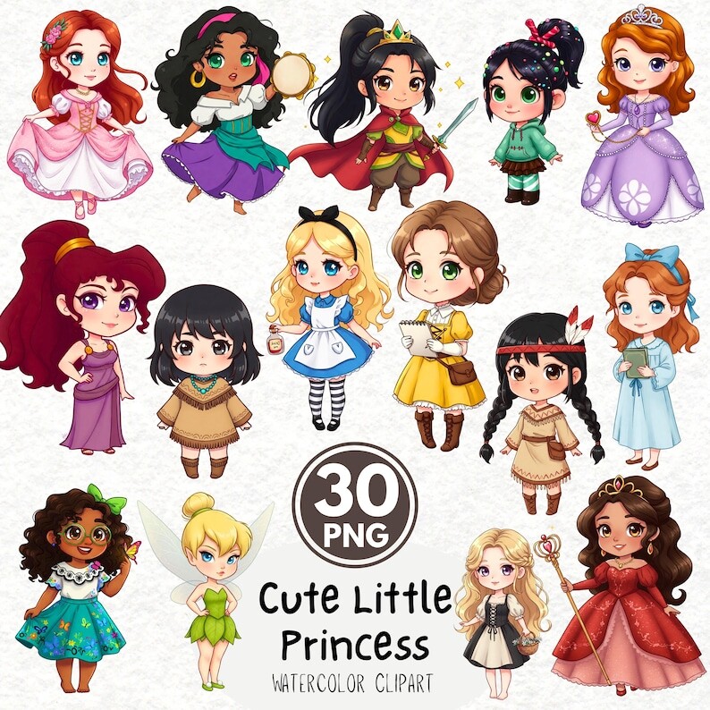 Kit Digital Princesas Disney Cute