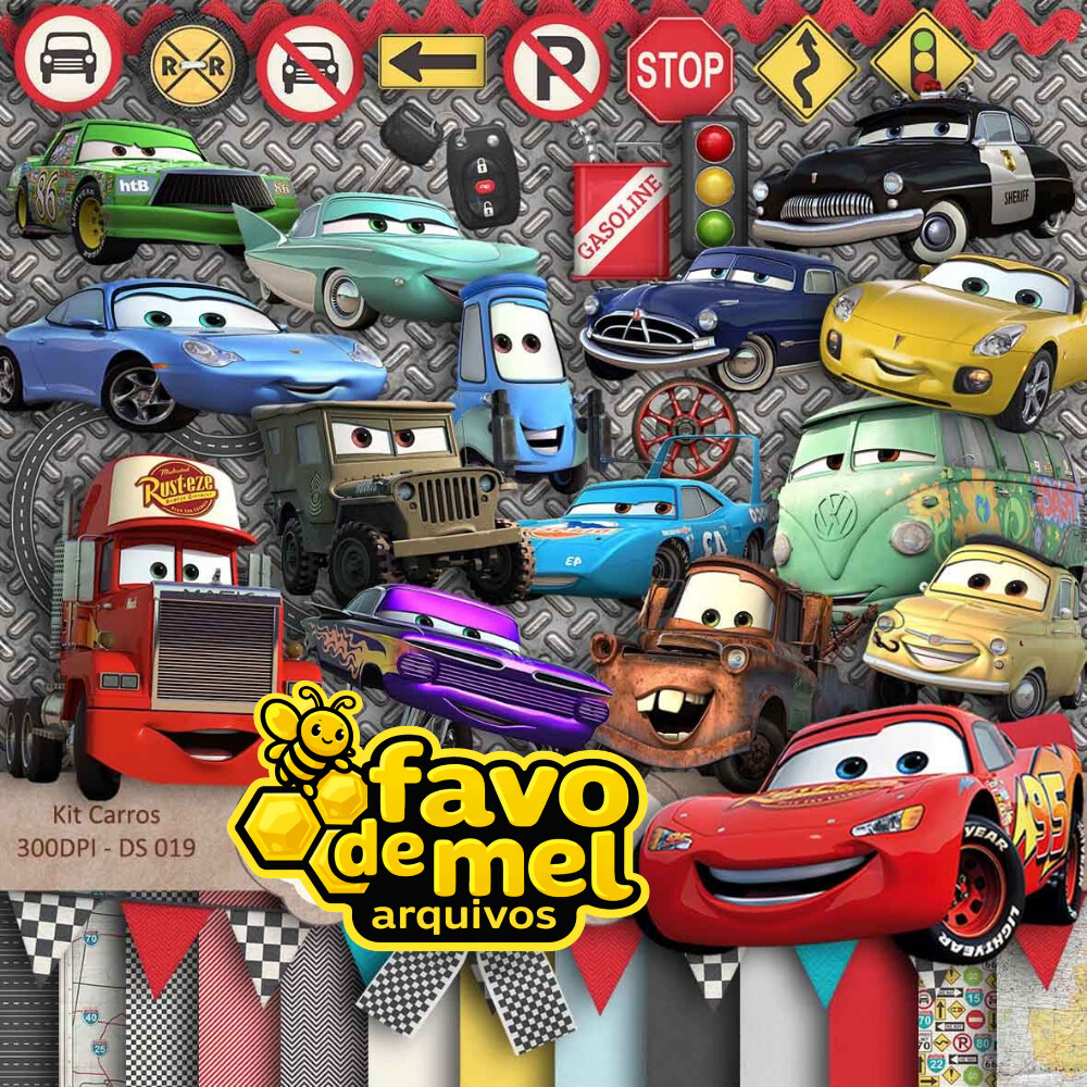 KIT DIGITAL CARROS DISNEY SCRAPBOOK