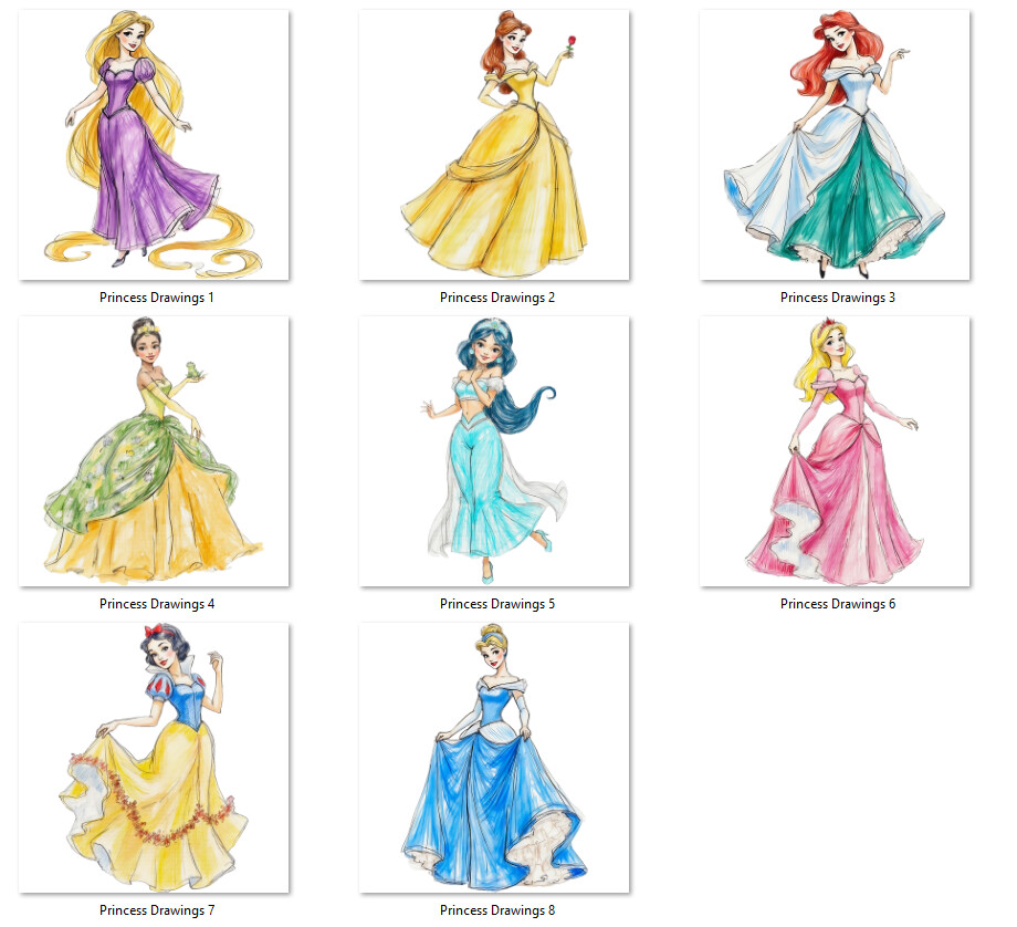 KIT DIGITAL PRINCESAS DISNEY AQUARELA