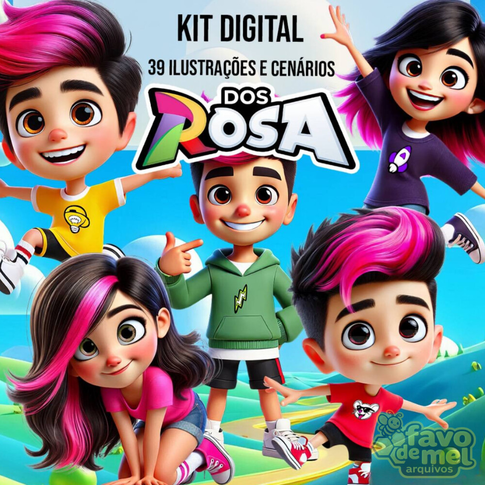 KIT DIGITAL DOS ROSA 3D