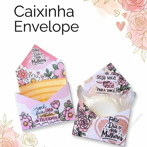 Arquivo de Corte Caixa Envelope Sabonete Dia da Mulher #4