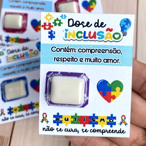 Arquivo de Corte Card Chiclete Autismo Dose de Inclusão pdf