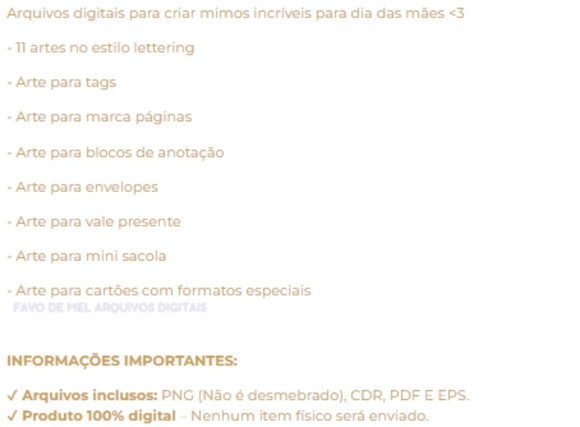 Arquivo de Corte Mimos Dia das Mães 2025 - Png pdf Cdr Eps