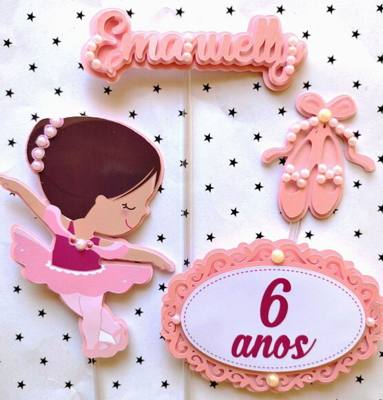 Arquivo de Corte Studio Topo de Bolo em Camadas - Bailarina