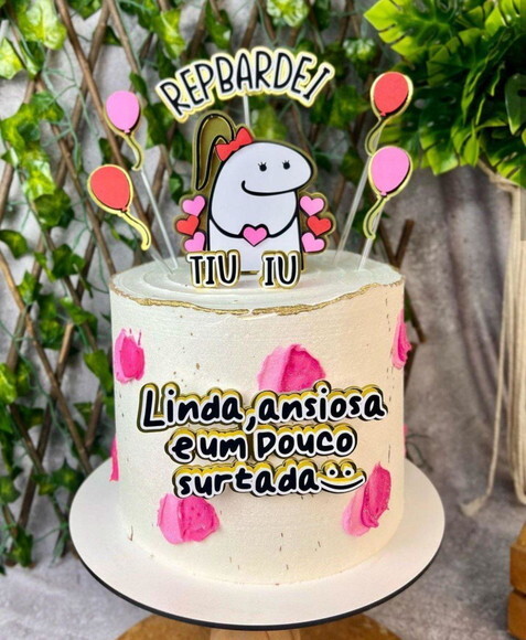 Arquivo de Corte Topo de Bolo - Flork Linda Ansiosa