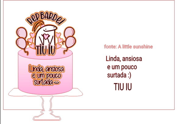 Arquivo de Corte Topo de Bolo - Flork Linda Ansiosa