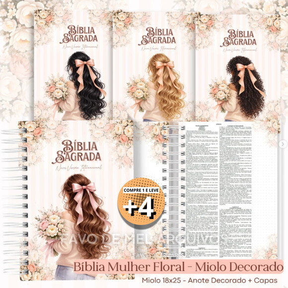 Arquivo Digital Bíblia Mulheres Bege - Capas e Miolo Png pdf